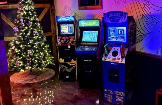 Game room detail shot at Peak and Pine Retreat luxury cabin rental
